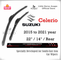 Kuapo ใบปัดน้ำฝน ซูซูกิ เซเลริโอ้ Suzuki Celerio 2014 ถึง 2021 ปี ที่ปัดน้ำฝน กระจก ด้านหน้า/ด้านหลั รถยนต์ ซูซูกิเซเลริโอ้