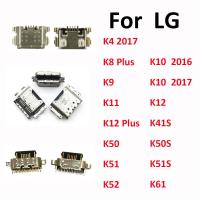 10ชิ้นตัวเชื่อมต่อชาร์จพอร์ต USB ชาร์จแจ็คเสียบซ็อกเก็ตท่าเรือสำหรับ LG K9 K11 K41s K51 K51s K52 K42 K50 K50s K50 K10 K12 Plus