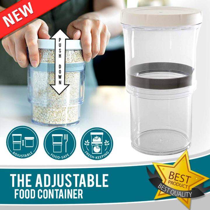Adjustable Airtight Container 16 oz & 32 oz Food Container All Purpose