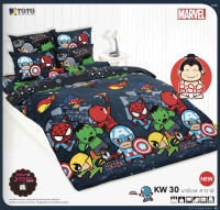 TOTO แท้ ครบเซ็ตสุดคุ้ม KW30 คาวาอิ มาเวล KAWAII MARVEL ผ้าปูที่นอนโตโต้ 6 ฟุต + ผ้าห่มนวมเอนกประสงค์ 60x80 นิ้ว (ห่มได้ 1 คน)