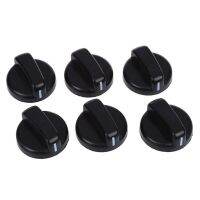 BOFO 6 PCS Kitchen Black Plastic Gas Stove Cooker Control Knobs