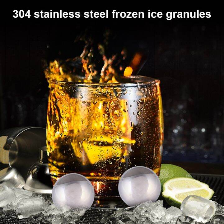 2-pcs-stainless-steel-round-ball-whiskey-cooling-cubes-vodka-stone-ice-cubes-with-plastic-case-tongs-drinks-cooler-beer