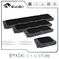 Bykski 30มิลลิเมตรหม้อน้ำบาง120240360480,ทองแดงสีแดง14 FPI สนับสนุน120มิลลิเมตรพัดลมคอมพิวเตอร์น้ำระบายความร้อน Liquild คูลเลอร์แถว