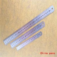 You 15/20/30cm Stainless Steel Metal Straight Ruler Ruler Tool Precision Double Sided Measuring Tool Office stationery