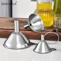 3PCS Stainless Steel Silver Funnel Kitchen Oil Spill Dispenser Wine Leak Tool Kitchen Funnel Drain Tool