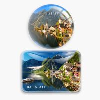 Hallstatt Austria Fridge Magnet World Travel Souvenir glass Refrigerator Magnetic Stickers Home Decor Tourist gift