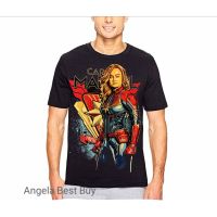 เสื้อยืดกัปตัน MARVEL BLACK Timeringnts ผ้าฝ้าย100 คุณภาพสูงเสื้อยืดผู้ชาย