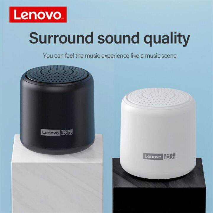 ลำโพง-lenovo-5-0บลูทูธไร้สายขนาดเล็กของแท้เชื่อมต่อด้วย-tws-กลางแจ้งพร้อมสายคล้องแบบพกพากล่องเสียง