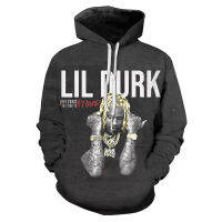 2023 NewLil Durk 3D พิมพ์ Hoodie Rapper ผู้ชายและผู้หญิง Hip Hop เสื้อแฟชั่น Street Pullover Leisure Hooded Tops