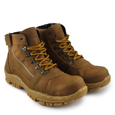 1pair Multicolor Synthetic Safety Boots Shoes with Front Iron Tip 4344 for Men