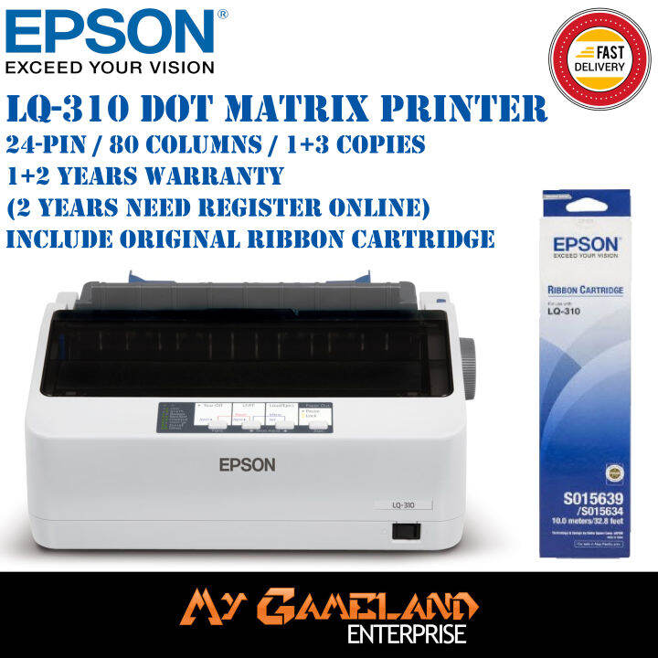 EPSON LQ310 LQ310 LQ 310 Dot Matrix Printer Lazada