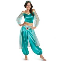 Halloween Costume for Women Aladdin and The Magic Lamp Cosplay Costume Princess Jasmine Dress Up Party Adult Carnival Fancy