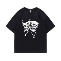 Homixide Gang T-shirt New 2023 Homixide Gang Tees HXG Tshirt Skull Print T Shirt Men Fashion Oversized Tees Mens Vintage Tshirt 4XL 5XL 6XL