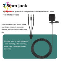 3-in-1 Lavalier Microphone Multi-functional Lapel Clip-on Mic Compatible For Iphone Pc Dslr Camera Recording Streaming