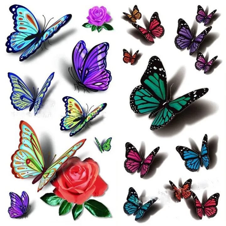 3Pcs Colorful Women's Charming Art Tags Chest Tattoo 3D Tattoos Styles Temporary Tattoo Butterfly Shape Decals Rose Flower Stickers Body Tattoos | Lazada PH 3Pcs Colorful Women's Charming Art Tags Chest Tattoo 3D Tattoos Styles Temporary Tattoo Butterfly Shape Decals Rose Flower Stickers Body Tattoos | Lazada PH