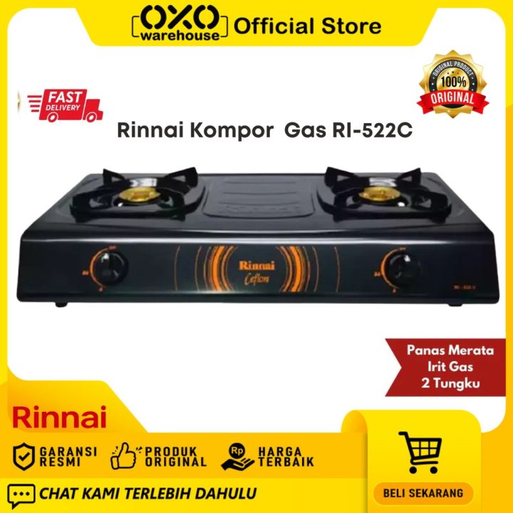 Rinnai Kompor Gas Ri 522c 2 Tungku Garansi Resmi Lazada Indonesia