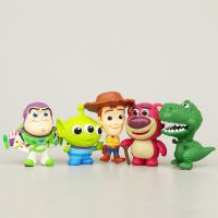 Disney Toy Story 5pcs/set Anime Figure Buzz Lightyear Jessie Woody Green Aliens Lotso 3.5cm PVC Collection Doll Birthday Gifts