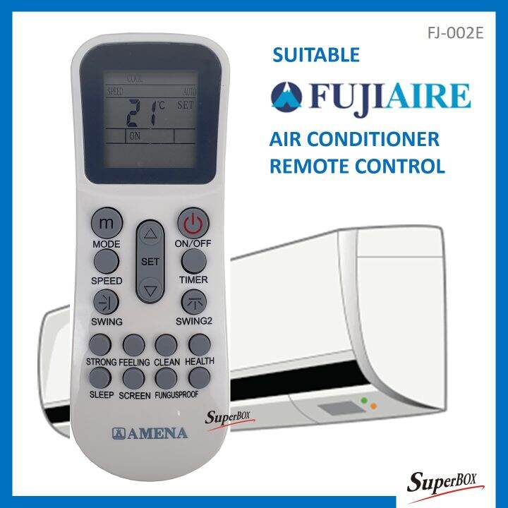 Fujiaire Replacement For Fujiaire Air Cond Aircond Air Conditioner Remote Control FJ002E Lazada