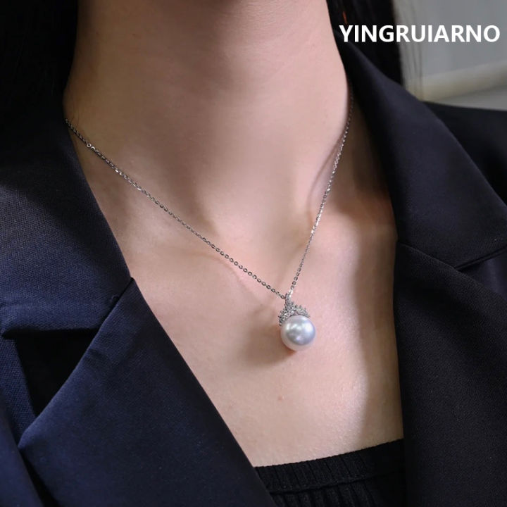 yingruiarno-sterling-silver-natural-pearl-necklace-zircon-white-pearl-necklace-adjustable-pearl-necklace