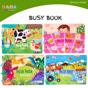 Busy Book for Kids, Montessori Autism Sensory Educational Toys, 12 Pages  Toddler Preschool Activity Binder and Early Learning Toys - for Boys &  Girls Develops Fine Motor Skills 