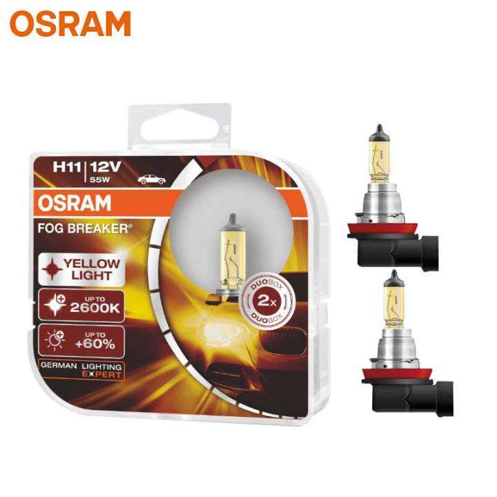 OSRAM Fog Breaker H11 Auto Head Light Bulbs Fog Lamps 12V 55W 2600K ...