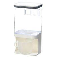 11.53L Wall Mounted Divided Rice Cereal Dispenser Kitchen Dry Food Container Storage Box