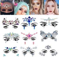 【YF】 3D Sexy Diamond Eyebrow Stickers Rhinestones Glitter Face Decoration Temporary Fake Tattoo Crystal Chest Jewels