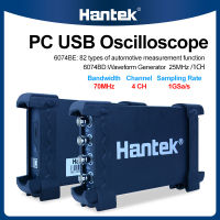 Hantek 6074BE ดิจิตอล Oscilloscopes 6074BC 6074BD PC USB แบบพกพา Oscilloscope 4ช่อง70MHz Bandwidth WIN10