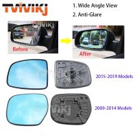 1 pair Side Rearview Mirror Blue Glass Lens For HONDA CITY 2009-2021 three generation Wide Angle View anti glare Door mirror