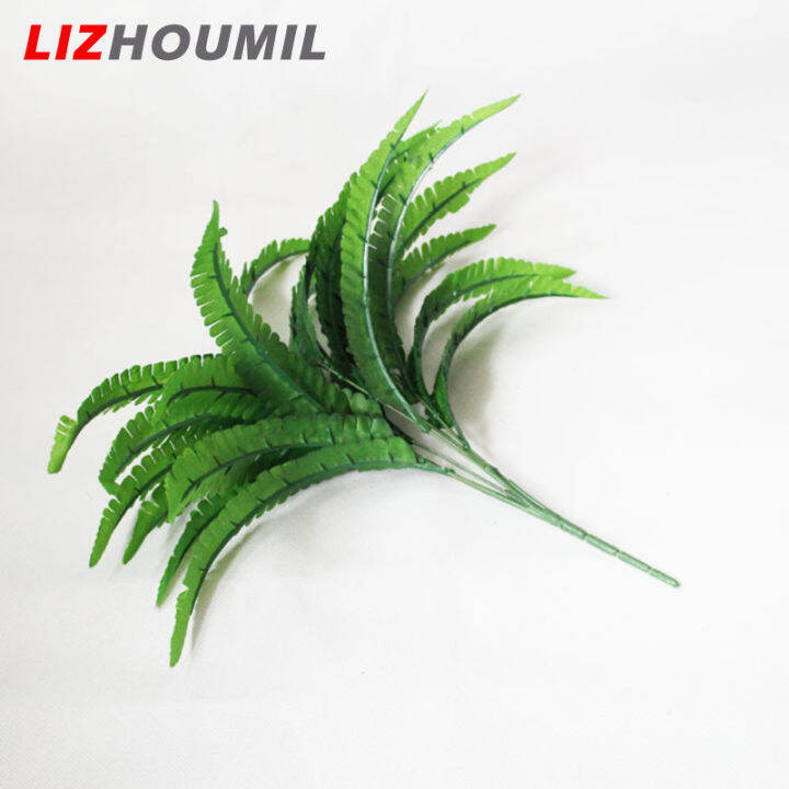 lizhoumil-7เหมือนเทียมผ้าไหมขนาดใหญ่ต้นเฟิร์นพืชสีเขียวหญ้าตกแต่งบ้าน