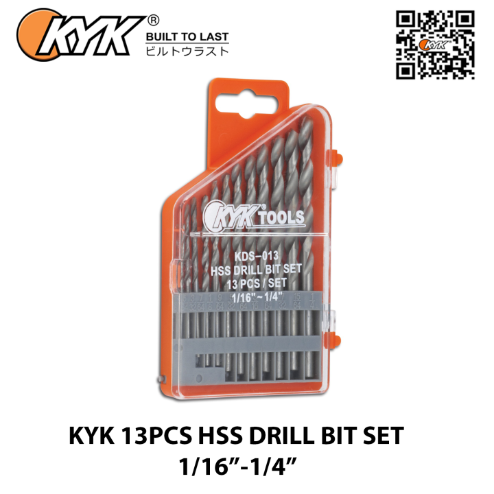 KYK HSS DRILL BIT SET 13 pcs Lazada PH