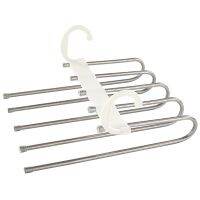 4 Pcs Trouser Hanger Space-Saving 5 in 1 Trouser Hanger Multiple Made of Stainless Steel Extendable for Trousers Scarves