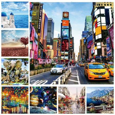 1000 Pcs Of Animal Oil Painting, Space Passenger Aegean Sea Landscape Oil Painting Adult Paper Jigsaw Puzzle Childrens Toy Gift