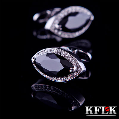 KFLK Jewelry Fashion French shirt cufflinks for mens Black Brand Cuff links Luxury Wedding Buttons High Quality guests