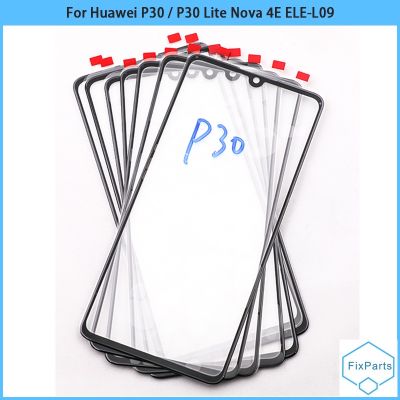หน้าจอแอลซีดีสัมผัสสำหรับ Huawei P30 / P30lite / P30 Pro,แผงกระจกด้านนอกหน้าเลนส์กระจกหน้าจอสัมผัสพร้อมเปลี่ยนค่า