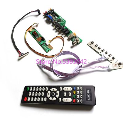 For B154EW04 V.0/V.1/V.2/V.3/V.4/V.5/V.6/V.7/V.8/V.9/V.B 1280x800 Analog TV Remote 1CCFL LVDS 30-Pin USB Control Board Kit