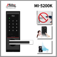 Milre Systec MI-5200K ล็อคประตูแบบดิจิตัลล็อคคีย์ลัดแบบไม่เจาะรูเข้าความปลอดภัยล็อคอัจฉริยะรหัสผ่านแบบอิเล็กทรอนิกส์ที่มีที่จับล็อคประตูสามารถล็อกได้อัตโนมัติ