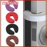 TIINSOO 4PCS การรักษาความปลอดภัยภายในบ้าน อ่อนนุ่ม คลิปประตู ที่กั้นประตู ป้องกันนิ้ว ความปลอดภัยของเด็กทารก อารักขา