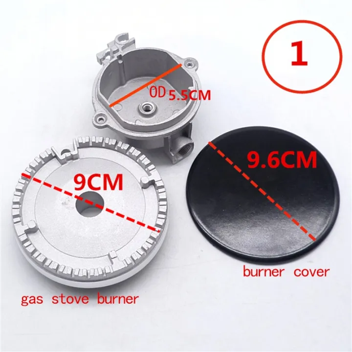 stove oven cooker gas hob burner flame cap covers caps with base set parts Lazada.co.th