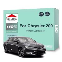 14ชิ้นชุดหลอดไฟเสริมไฟเก๋ง LED สำหรับ Chrysler 200ซาลูนซีดาน2015 2016 2017หีบฝาทรงโค้งอ่านหนังสือรถยนต์ Canbus โคมไฟในบ้าน