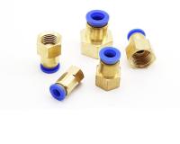 Air Pneumatic 6mm OD Hose Tube Push Into 1/4 1/8 3/8 1/2 BSPT M5 Female thread Gas Quick Brass Joint Connector Fitting