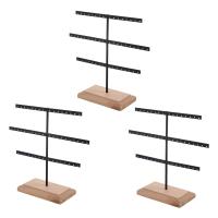 3X Fashion 52 Hook Earring Jewelry Organizer Earring Organizer Hanging Holder Necklace Display Stand Black