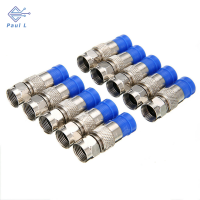 【Paul L】 10x RG6 F COMPRESSION Connector COAX CABLE ชุดเครื่องมือการบีบอัดแบบ Coaxial