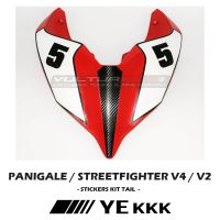 For Ducati Panigale V4 V4S V4R V2 Streetfighter V4 V4S SP Rear Tail Sticker Decal Fairing Shell Replica Carbon Fiber