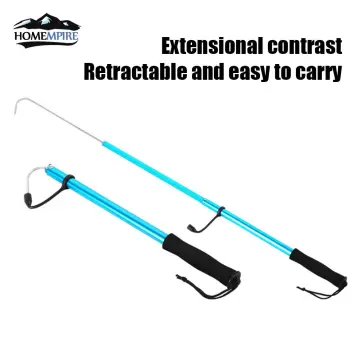 Telescopic Retractable Fish Gaff Stainless Ice Sea Fishing Spear Hook  Tackle