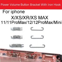 Power and Volume Button Side Keys Bracket with Iron Hook for iPhone 12 Mini 12 Pro 11 Pro Max XS XR X Inner Metal Bracket Shield Picture Hangers Hooks