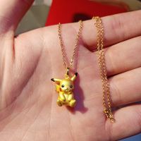 Pokemon Pikachu Pendant Necklace Cartoon Anime Kawaii 3D Figure Toys Clavicle Chain Jewelry Women Birthday Gift Jewelry Toys