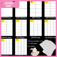 SQXRCH SHOP 5 sheets เลเซอร์ปริ้นเตอร์ อุปกรณ์สำนักงานโรงเรียน แยก A4 แท็ก กาวติดด้วยตนเอง สติ๊กเกอร์ขาว ป้ายบรรจุภัณฑ์