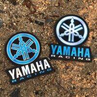 สติ๊กเกอร์ โลโก้ Yamaha สติกเกอร์ ยามาฮ่า สีฟ้า 2ชิ้น แต่งรถ ติดรถ ฺBlue Logo Sticker 3D ปั๊มนูน มอเตอร์ไซค์ mslaz yzf r3 r6 r15 aerox fino mio mt tzr nouvo Bigbike Motorcycle Racing