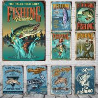 2023 Fashion General Fishing Metal Tin Sign Fishing Sign Vintage Metal Plate Wall Poster Farm Art Decoration Retro Stickers Plaques